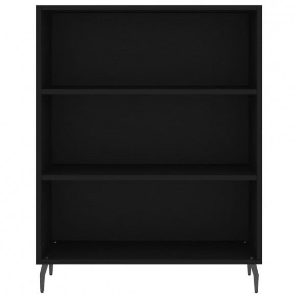 Armoire à étagères noir 69,5x32,5x90 cm bois d'ingénierie