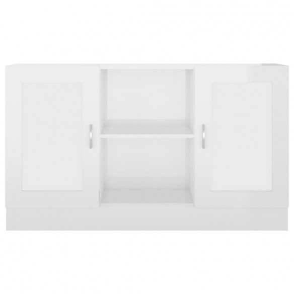 Buffet Blanc brillant 120x30,5x70 cm Aggloméré