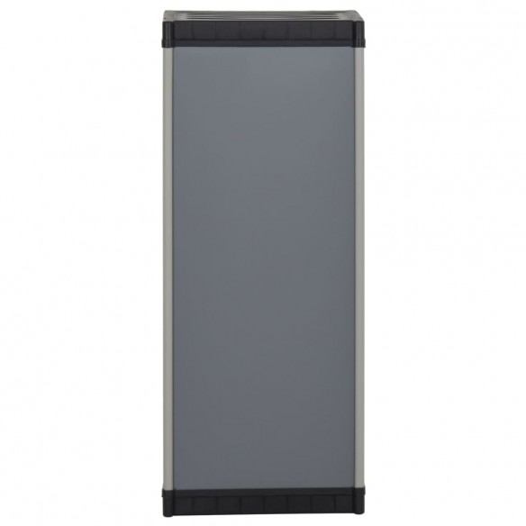 Armoire de rangement de jardin 1 étagère Gris/noir 35x40x85 cm