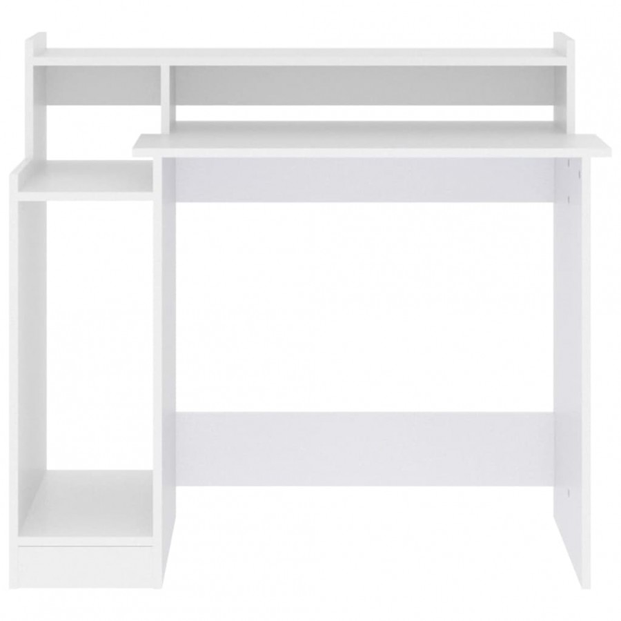 Bureau avec lumières LED Blanc 97x45x90 cm 