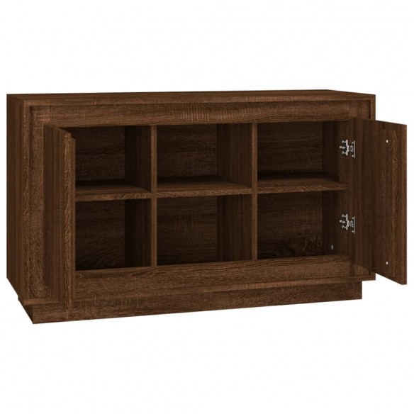 Buffet chêne marron 102x35x60 cm bois d'ingénierie