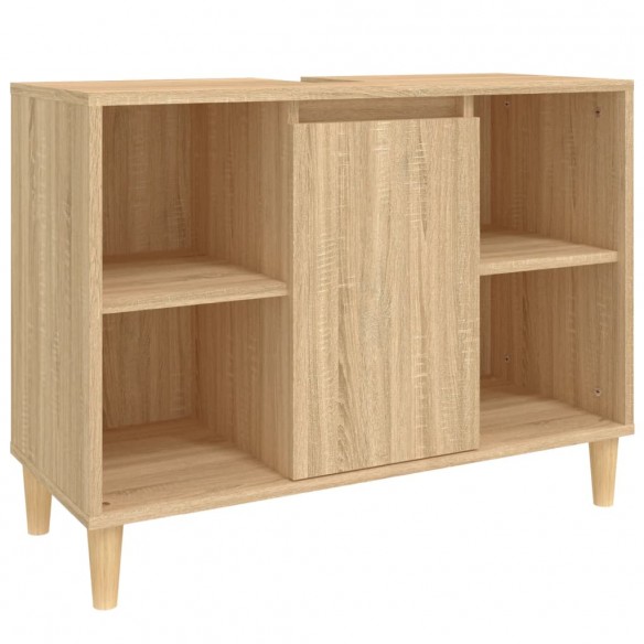 Meuble d'évier chêne sonoma 80x33x60 cm bois d'ingénierie