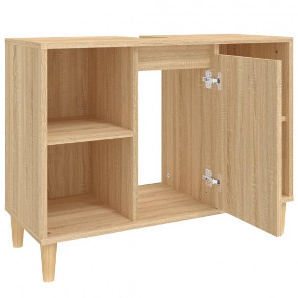 Meuble d'évier chêne sonoma 80x33x60 cm bois d'ingénierie