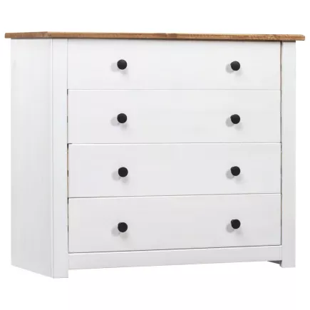 Armoire latérale Blanc 80x40x73 cm Pin Assortiment Panama