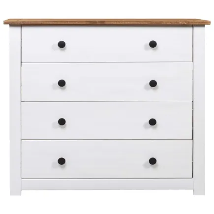 Armoire latérale Blanc 80x40x73 cm Pin Assortiment Panama 2