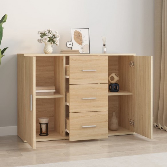 Buffet chêne sonoma 91x29,5x65 cm bois d'ingénierie