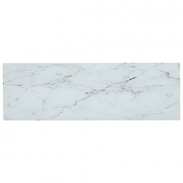 Étagère marbre blanc et transparent 100x36x168 cm verre trempé