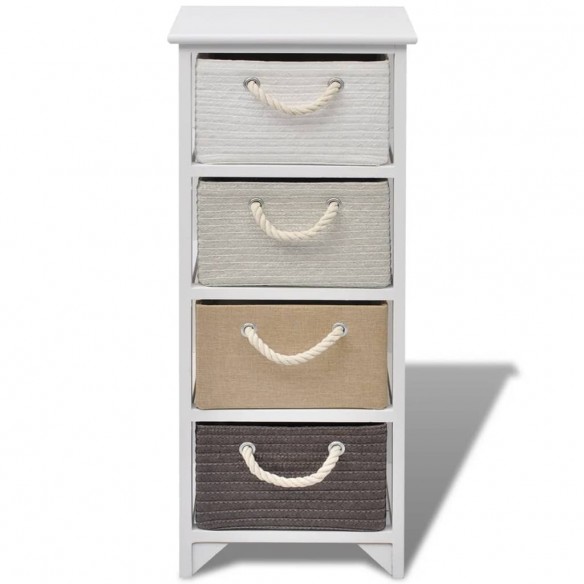 Armoire de rangement 4 tiroirs Bois