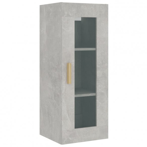 Armoire murale suspendue Gris béton 34,5x34x90 cm