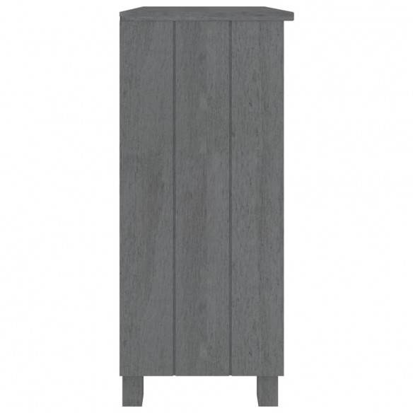 Buffet HAMAR Gris foncé 85x35x80 cm Bois massif de pin