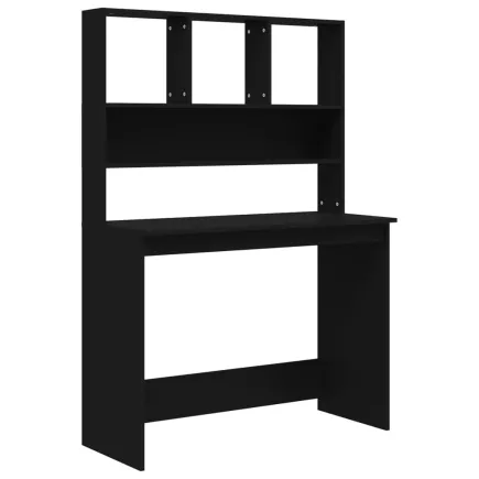 Bureau avec étagères Noir 102x45x148 cm  2