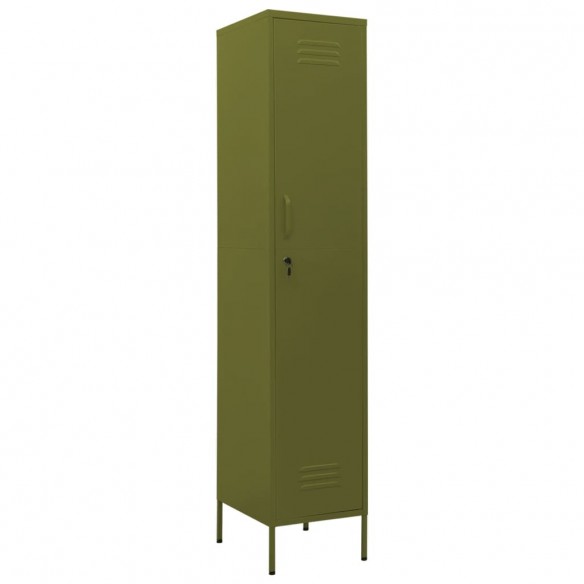 Armoire à casiers Vert olive 35x46x180 cm Acier