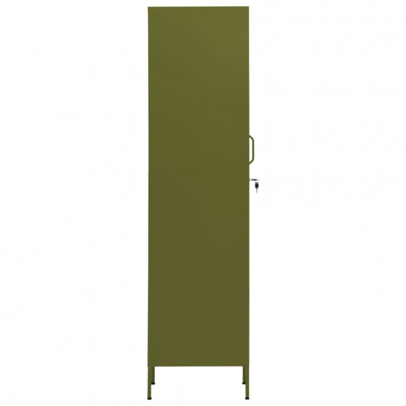 Armoire à casiers Vert olive 35x46x180 cm Acier