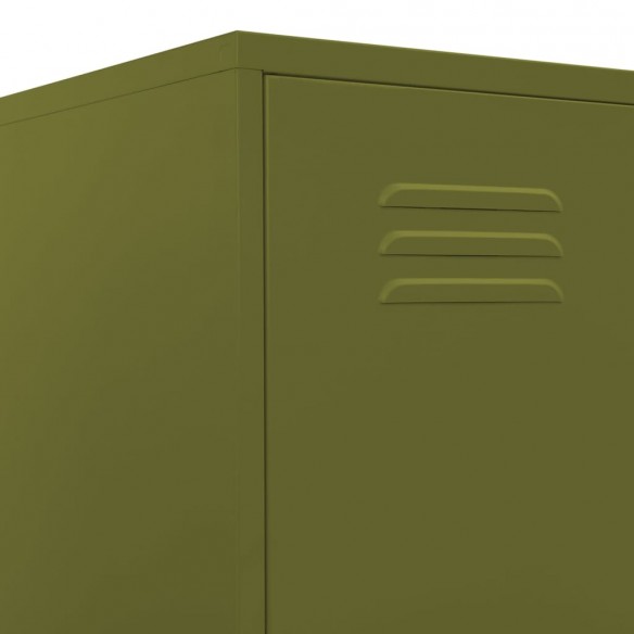 Armoire à casiers Vert olive 35x46x180 cm Acier