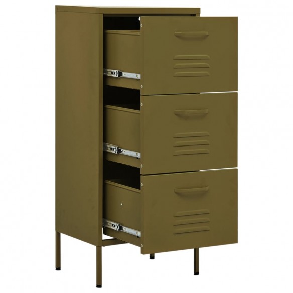 Armoire de rangement Vert olive 42,5x35x101,5 cm Acier