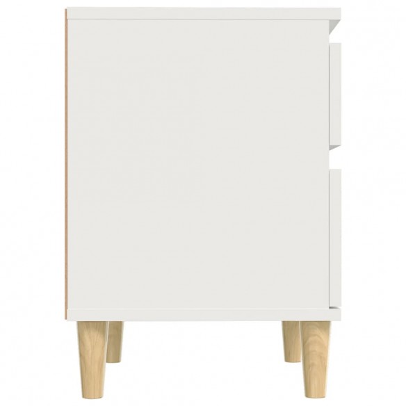 Tables de chevet 2 pcs Blanc 40x35x50 cm
