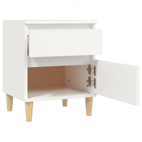 Tables de chevet 2 pcs Blanc 40x35x50 cm