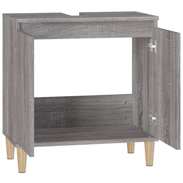 Meuble d'évier sonoma gris 58x33x60 cm bois d'ingénierie