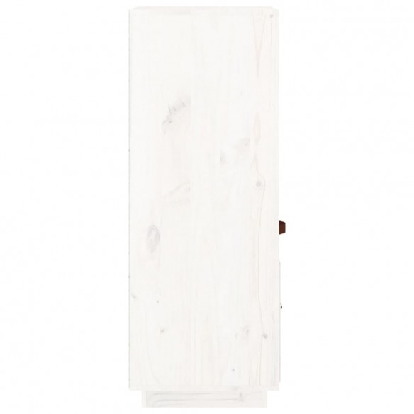 Buffet haut Blanc 34x40x108,5 cm Bois massif de pin