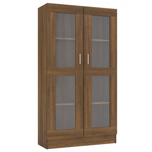 Armoire à vitrine Chêne brun 82,5x30,5x150 cm Bois d'ingénierie