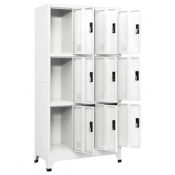 Armoire à casiers Blanc 90x45x180 cm Acier