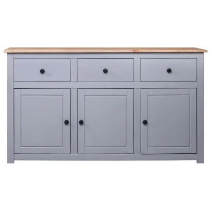 Buffet Gris 135x40x80 cm Pin solide Assortiment Panama 2