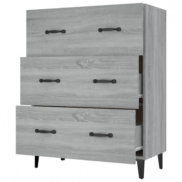 Buffet sonoma gris 69,5x34x90 cm bois d'ingénierie