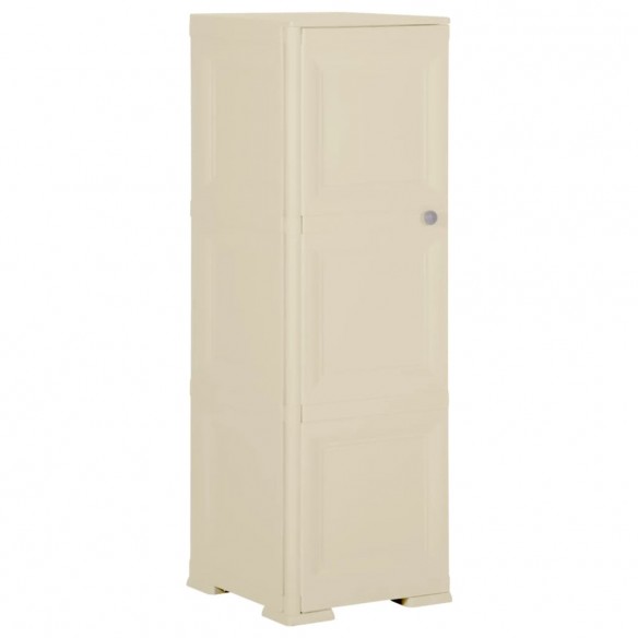 Armoire plastique 40x43x125 cm design de bois blanc angora