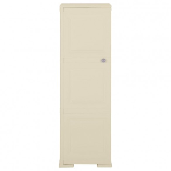 Armoire plastique 40x43x125 cm design de bois blanc angora