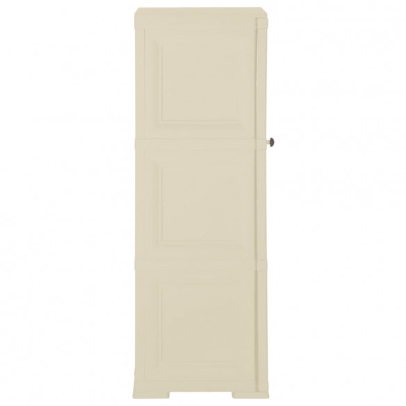 Armoire plastique 40x43x125 cm design de bois blanc angora