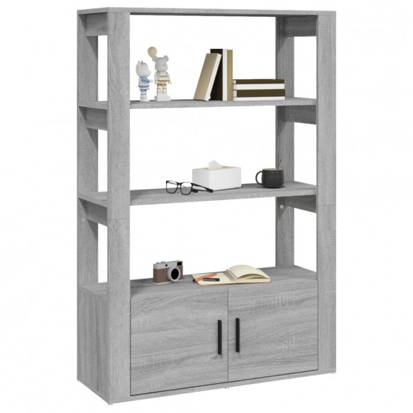 Buffet Sonoma gris 80x30x119,5 cm Bois d'ingénierie