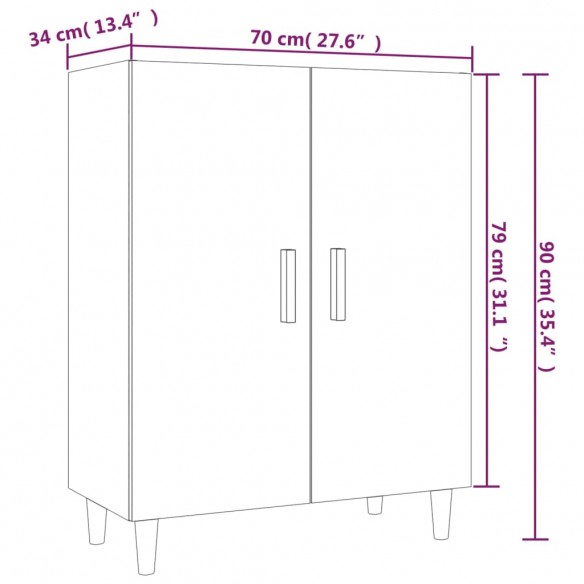 Buffet Sonoma gris 70x34x90 cm Bois d'ingénierie