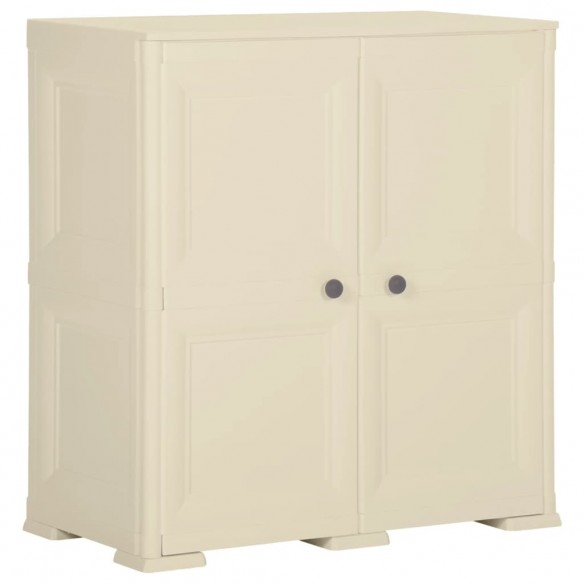 Armoire plastique 79x43x85,5 cm design de bois blanc angora