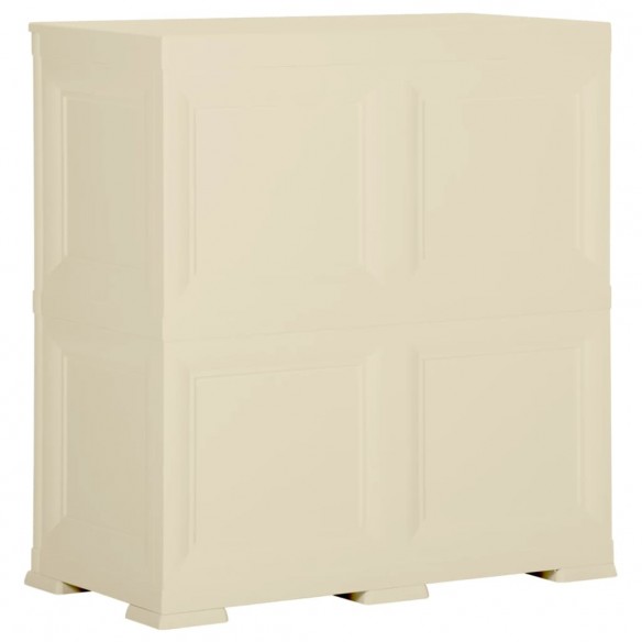 Armoire plastique 79x43x85,5 cm design de bois blanc angora