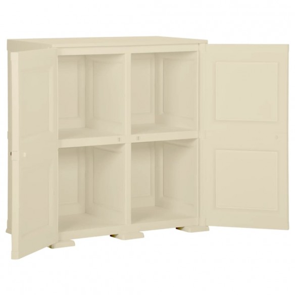 Armoire plastique 79x43x85,5 cm design de bois blanc angora