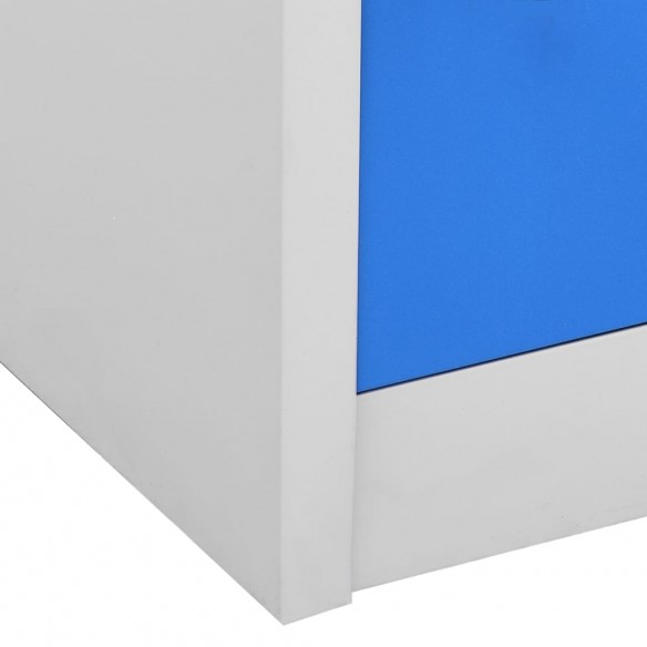 Armoires à casiers 5 pcs Gris clair et bleu 90x45x92,5 cm Acier