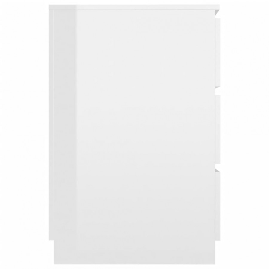 Bureau Blanc brillant 140x50x77 cm Aggloméré