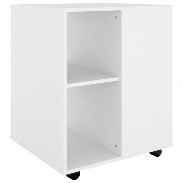 Armoire à roulettes Blanc 60x53x72 cm Aggloméré