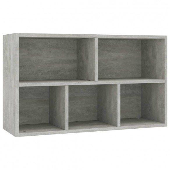 Bibliothèque/Buffet Gris béton 50x25x80 cm Aggloméré