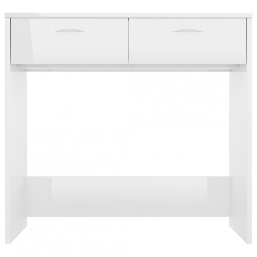 Bureau Blanc brillant 80x40x75 cm Aggloméré