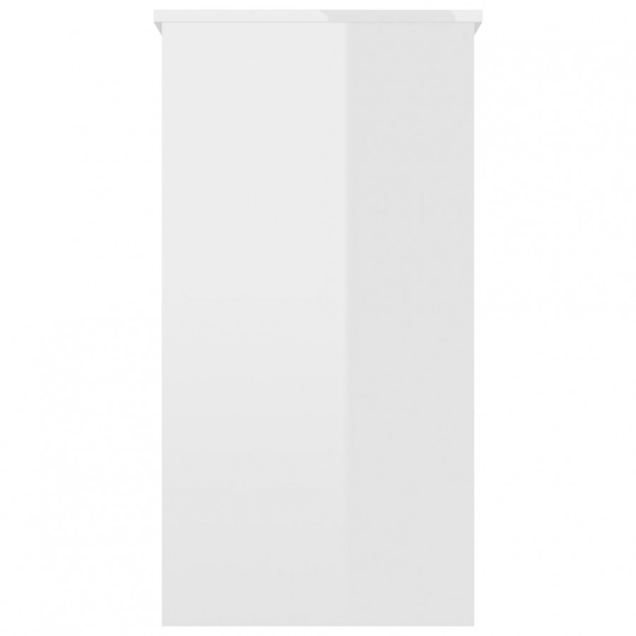 Bureau Blanc brillant 80x40x75 cm Aggloméré