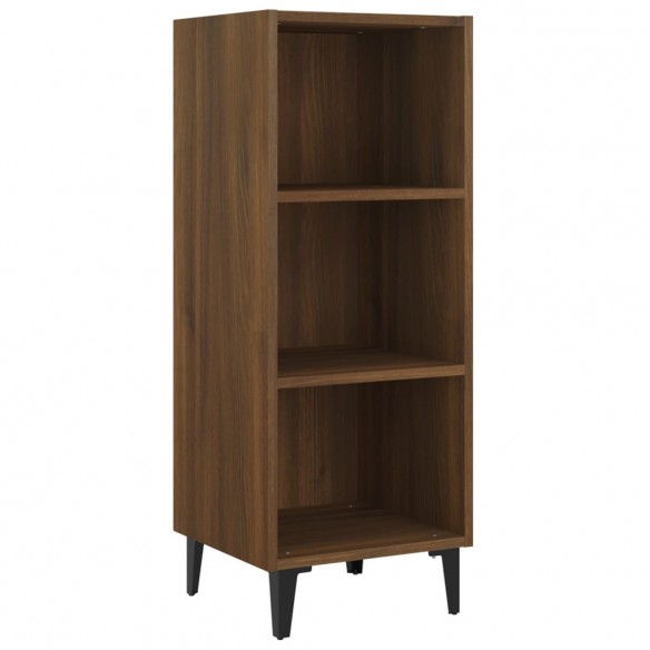 Buffet chêne marron 34,5x32,5x90 cm bois d'ingénierie