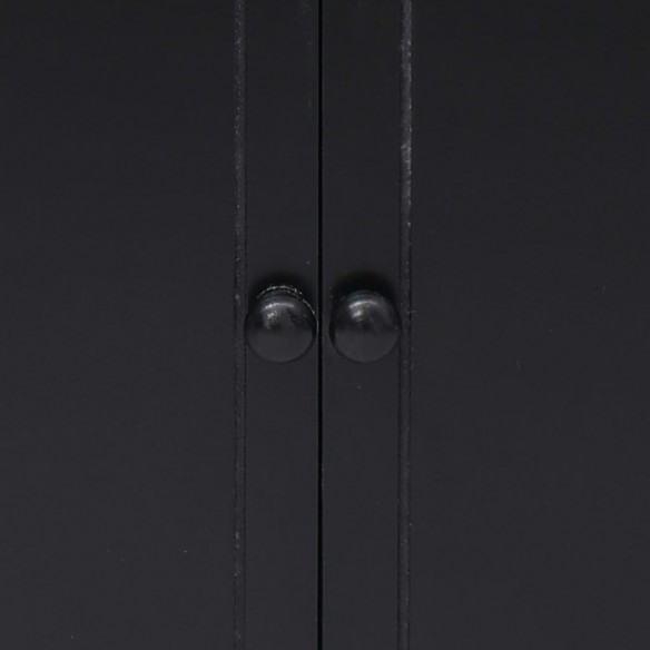 Armoire latérale Noir 60x30x75 cm Bois de Paulownia