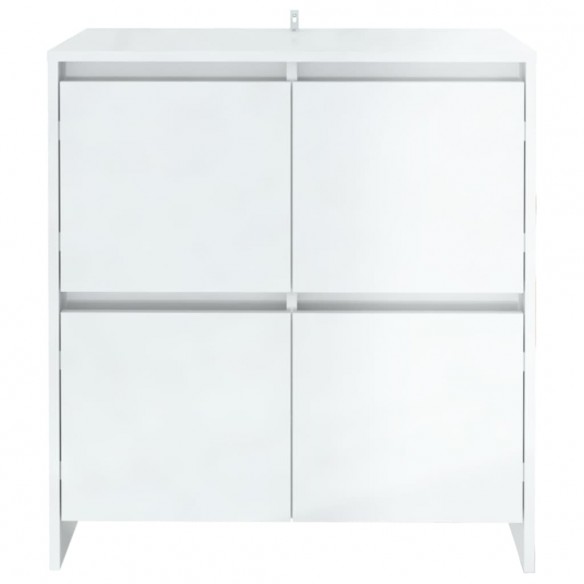 Buffet Blanc brillant 70x41x75 cm Aggloméré