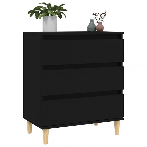 Buffet Noir 60x35x70 cm Bois d'ingénierie