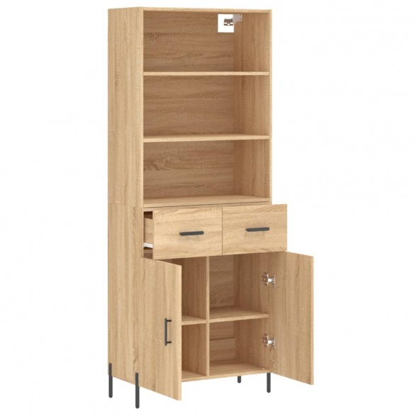 Buffet haut Chêne sonoma 69,5x34x180 cm Bois d'ingénierie