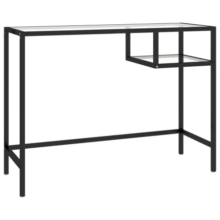 Bureau d'ordinateur Transparent 100x36x74 cm Verre 2
