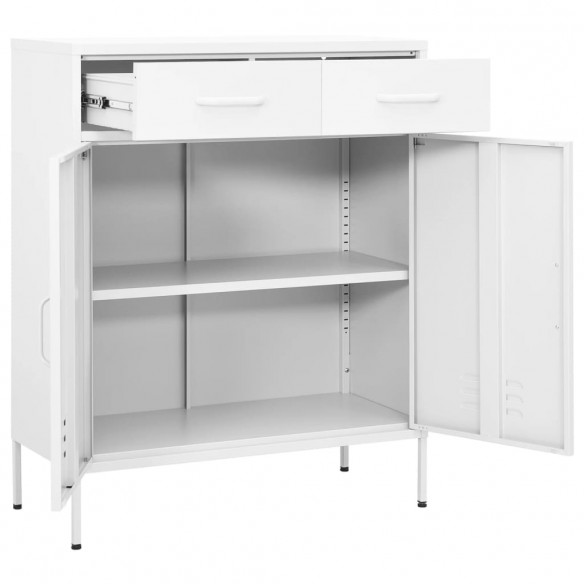 Armoire de rangement Blanc 80x35x101,5 cm Acier