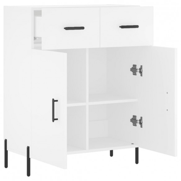 Buffet blanc 69,5x34x90 cm bois d'ingénierie