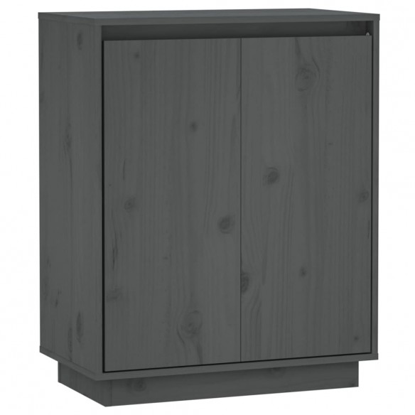 Buffet Gris 60x34x75 cm Bois massif de pin